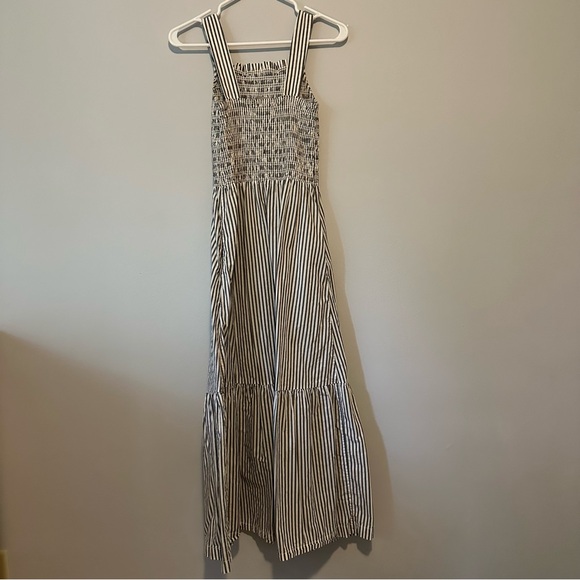 Everlane The Smock Dress in black and bone stripe, size XXS - Picture 5 of 6